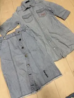 シスタージェニィ　ジェニィラブ　ワンピース　デニムスカート　140