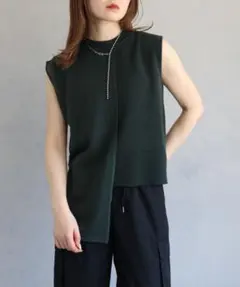&g’aime／アンジェム 新品 シアードッキングノースリニットトップスのサムネイル