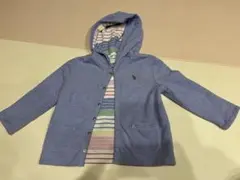 ラルフローレン　青色フード付きパーカー（リバーシブル）