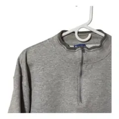 1813Champion グレー ハーフジップ トレーナー　メンズ　古着　L