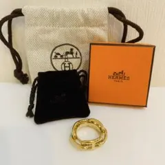エルメス スカーフリング シェーヌダンクル ゴールド 金具 HERMES 美品