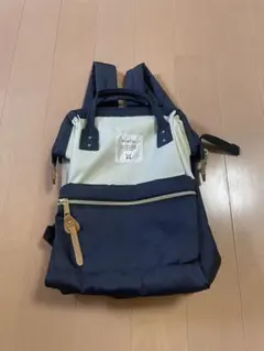 anello アネロ 口金リュックサック ネイビー×アイボリー マザーズバッグのサムネイル
