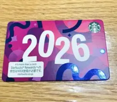 Starbucks カード 2026年デザインpin未削り　残高ゼロ