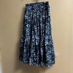 フラワープリント ロングスカート