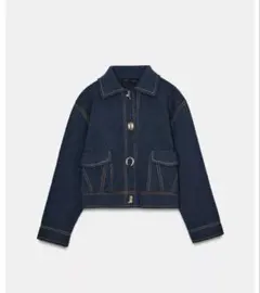 タグ付き新品★ZARAのコントラストボタン付きニットジャケット★Sサイズ★完売品