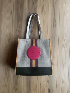 COACH デンプシー トートバッグ シグネチャー ピンク 1917