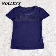 【新品未使用タグ付き】 NOLLEY'S 半袖カットソー 38 ネイビーのサムネイル