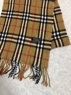 【美品】BURBERRY ノバチェック柄 マフラー 100%ラムウール
