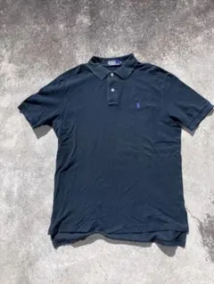 s*e様 polo Ralph Lauren 緑　ポロシャツ　紫ロゴゆるダボビッ