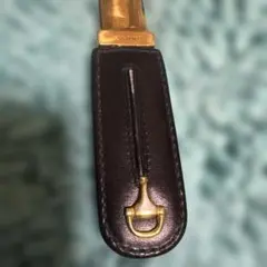 オールド　GUCCI グッチ ビット ペーパーナイフ イタリア製　ゴールド×黒のサムネイル