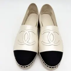 【極美品】CHANEL シャネル エスパドリーユ スリッポン 37のサムネイル