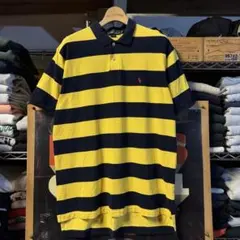 スチャダラパー 90s vintage ラルフ ポロシャツ 半シャツ 太ボーダー