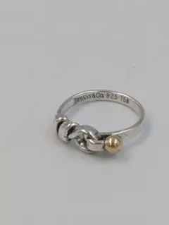 ティファニー TIFFANY co.10号 フック＆アイ リング 良品 k18 - メルカリ