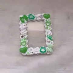 硬質ケース ホイップデコ トレカケース ハンドメイド 推し活 緑 グリーン