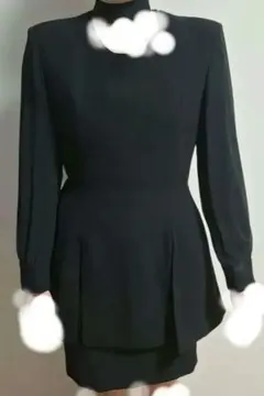 ●美品●冠婚葬祭ブラックフォーマルシースルー結婚入学卒業パーティ