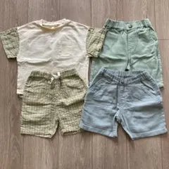 samansa mos2キッズ 半袖Tシャツ ショートパンツ 3点セットのサムネイル