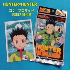 初期HUNTER×HUNTER ブロマイド【ゴン】 No.005 希少 袋付き♪