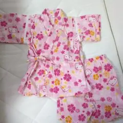 ハローキティ 甚平 90cm ピンク