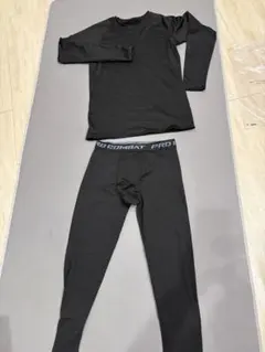 新品】スポーツウェア 上下セット コンプレッションウェア 裏起毛 Lサイズ