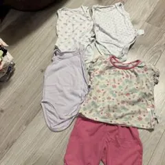 ベビー服　夏物　下着3点+パジャマセット　80
