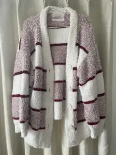フワフワストライプカーディガン