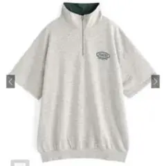 ハーフジップ グレー トレーナー