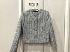 ZARA ノーカラーツイードジャケット