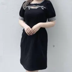 abc une face 〈one way〉ミニワンピース 黒のサムネイル