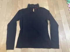 CYRUS　ビーズ装飾 Vネック ブラック 長袖トップス　セーター　アメリカ