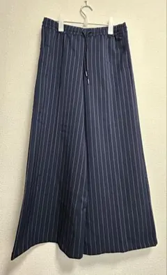 ストライプ ワイドパンツ