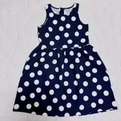H&M ワンピース ドット エイチアンドエム 水玉 キッズ ネイビー スカート