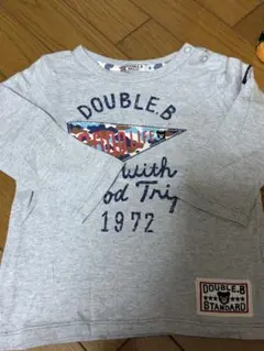 DOUBLE.B 長袖Tシャツ 90サイズ グレー