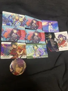 あんさんぶるスターズ　缶バッジ　カードダス レア　蓮巳敬人　滝維吹　神崎颯馬
