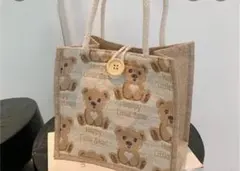 テディベア　トートバッグ　ホワイト