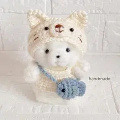 ハンドメイド ぬい服 12cm ねこ 3点セット ジョイフルメイト くま