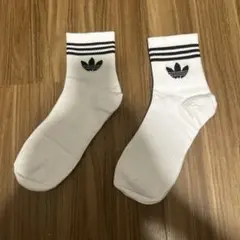 アディダス ミドル丈ソックス 2足セット ホワイト
