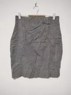 千鳥格子柄 レディース タイトスカート ミニスカート グレー 【Lサイズ】