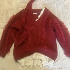 MAMC バーガンディ ニットセーター M