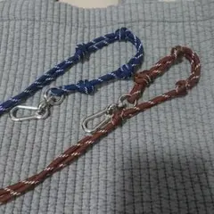 パラコード チャーム ストラップ (ネイビーチョコレートブラウン)2Set