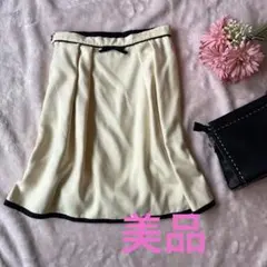【美品】レッセパッセ　リバーシブル フレアスカート ドット柄 無地のサムネイル
