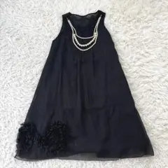 〝エールぺべ　RPB〟黒　パーティードレス　フォーマル　パール装飾付き