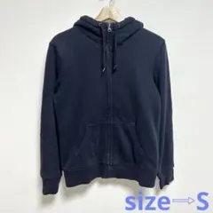 UNIQLO ユニクロ　メンズ　ボアスウェットフルジップパーカー　ネイビー