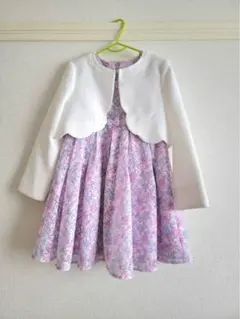 【極美品】オンワード樫山 ANY KIDS フラワープリントレースワンピース