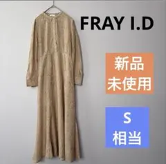【新品】フレイアイディー FRAY I.D★ピンクベージュ 総柄 ワンピース
