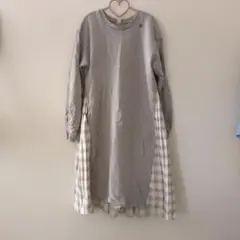 après les cours グレー 長袖 ワンピース