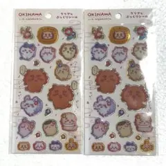 新品未開封　ちいかわ　シーサーのおみやげやさん　クリアなぷっくりシール2枚