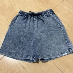 P. latte デニム調 ハーフパンツ