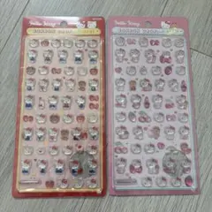 正規品　ボンボン ドロップシール ハローキティ ミニ 赤 ピンク 2点セット
