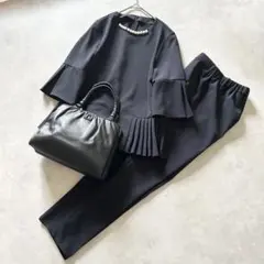 美品RUIRUE BOUTIQUEパンツ セットアップ フォーマルパールプリーツ