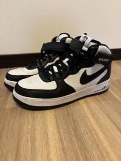 NIKE Air Force 1 mid STUSSY ホワイト/ブラック